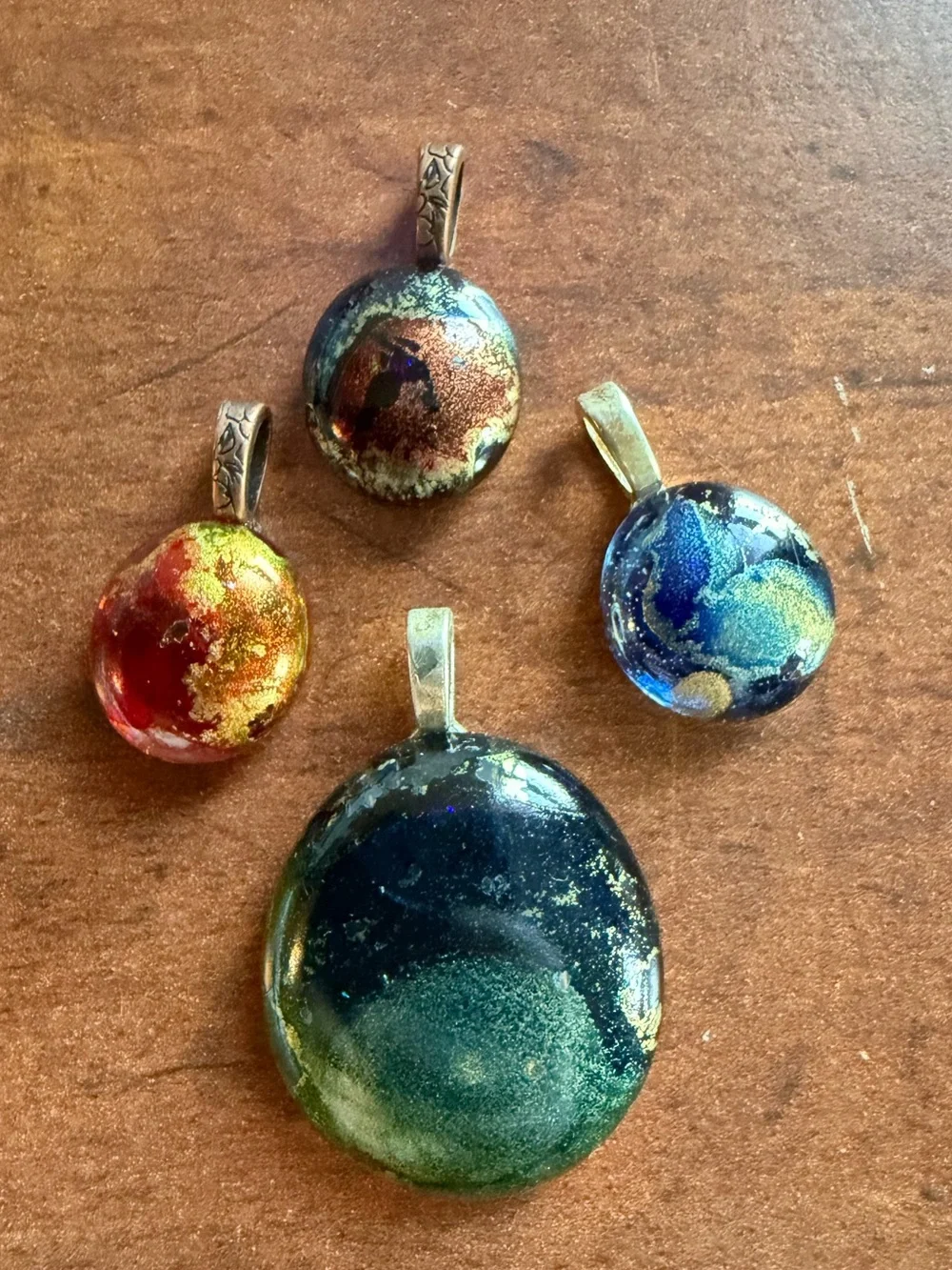 Handmade Multicolor Glass Pendant Necklace – Artisan Women’s Jewelry